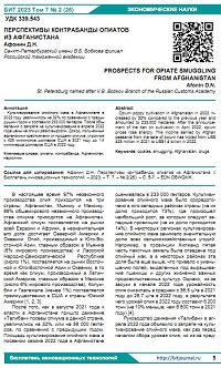 Перспективны контрабанды опиатов  из Афганистана